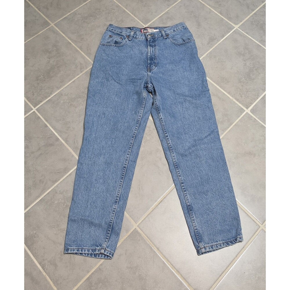 Vintage 90s Old Navy Women’s Blue Mom Jeans Size 12 High Rise Ankle 100% Cotton